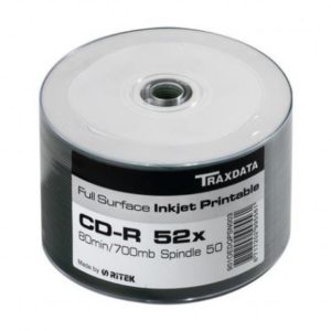 Traxdata CD TRX CD-R PRN SP50  WHITE