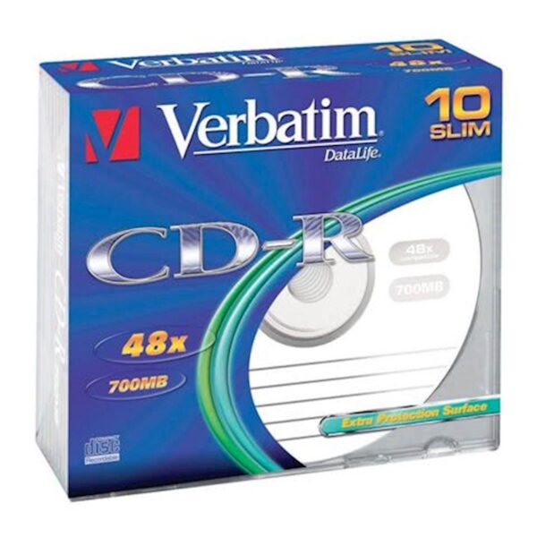 CD-R MEDIJ VERBATIM 10PK SC 52X 700MB 10PK slim case CD-R MEDIJ VERBATIM 10PK SC 52X 700MB 10PK slim case