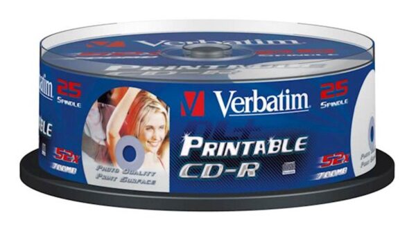CD-R MEDIJ VERBATIM 25PK CB PR 52X 700MB na pos. non-wide PRINTABLE CD-R MEDIJ VERBATIM 25PK CB PR 52X 700MB na pos. non-wide PRINTABLE