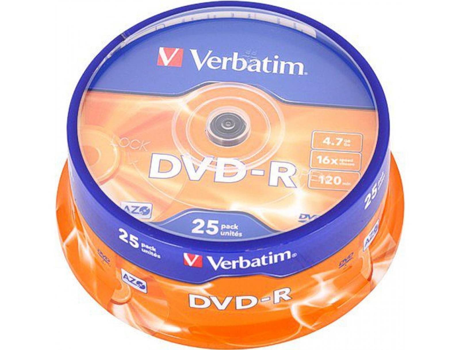 DVD-R MEDIJ VERBATIM 25PK CB 16X 4,7GB na postolju