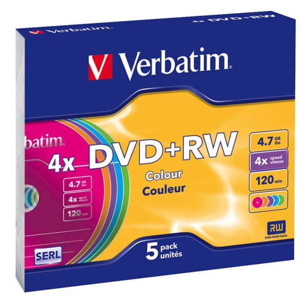 DVD+RW MEDIJ VERBATIM 5PK SC 4X 4 DVD+RW MEDIJ VERBATIM 5PK SC 4X 4