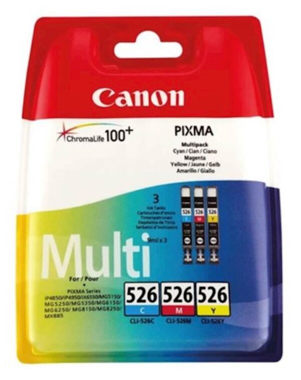 Tinta CANON CLI-526 C/M/Y pack Tinta CANON CLI-526 C/M/Y pack