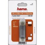 HAMA LAETA TWIN USB 2.0 128GB