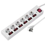PRODUŽNI KABL HAMA 6-WAY S PRENAPONSKOM ZAŠTITOM I POJEDINAČNIM ISKLJUČIVANJEM