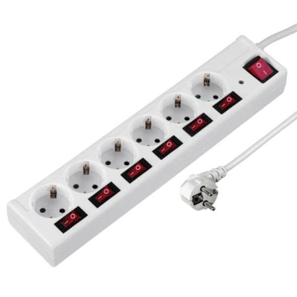 PRODUŽNI KABL HAMA 6-WAY S PRENAPONSKOM ZAŠTITOM I POJEDINAČNIM ISKLJUČIVANJEM PRODUŽNI KABL HAMA 6-WAY S PRENAPONSKOM ZAŠTITOM I POJEDINAČNIM ISKLJUČIVANJEM