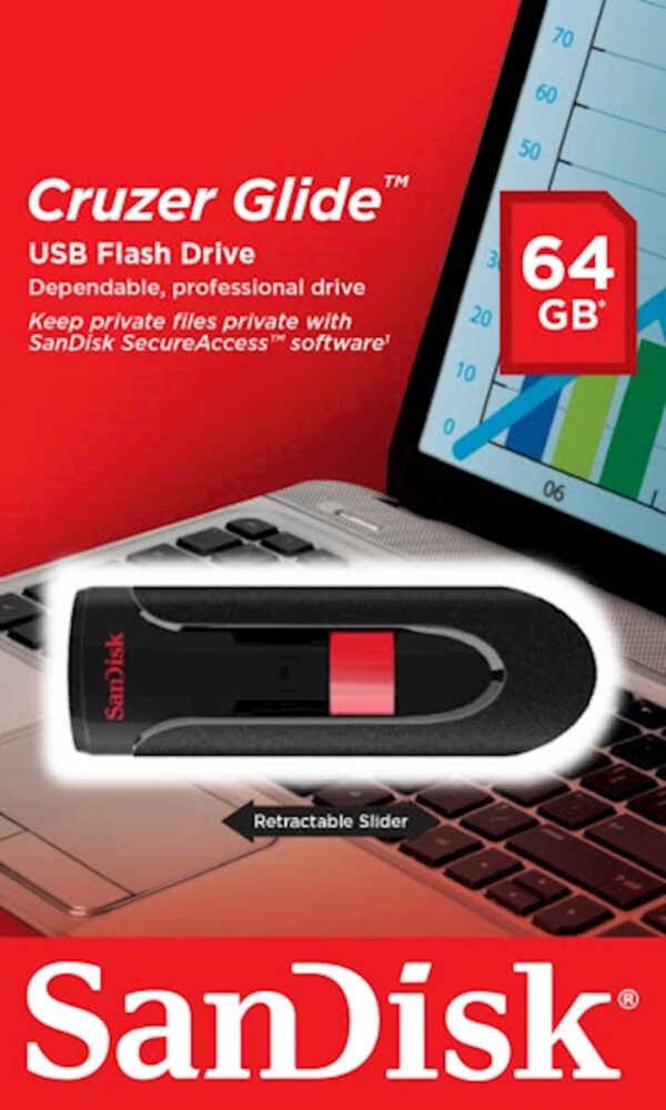 USB SanDisk 64GB CRUZER GLIDE 2.0