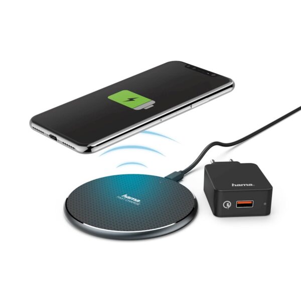 WIRELESS PUNJAČ HAMA QI-FC 10 CRNI WIRELESS PUNJAČ HAMA QI-FC 10 CRNI