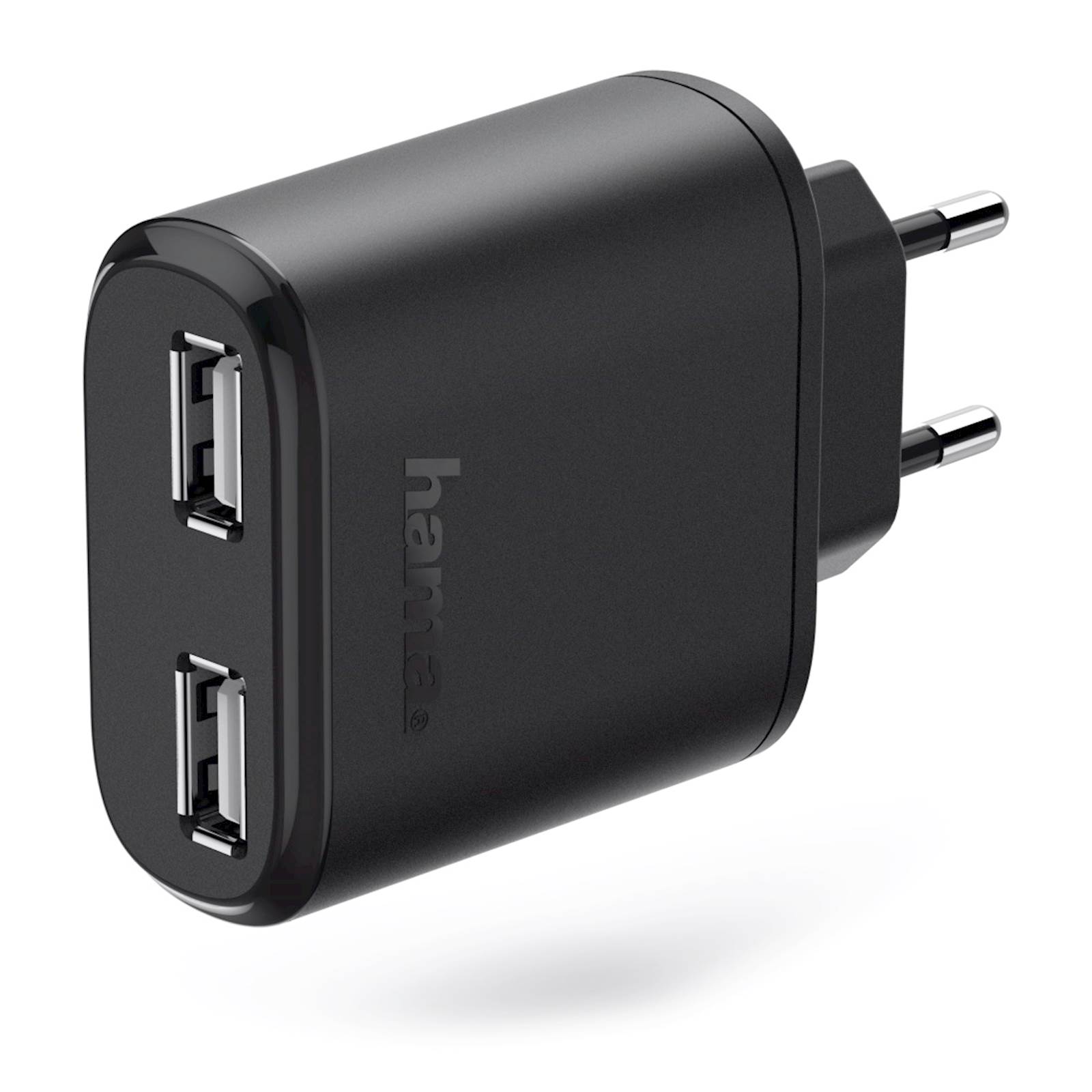 Punjač baza HAMA USB-A, 2.4A, crni