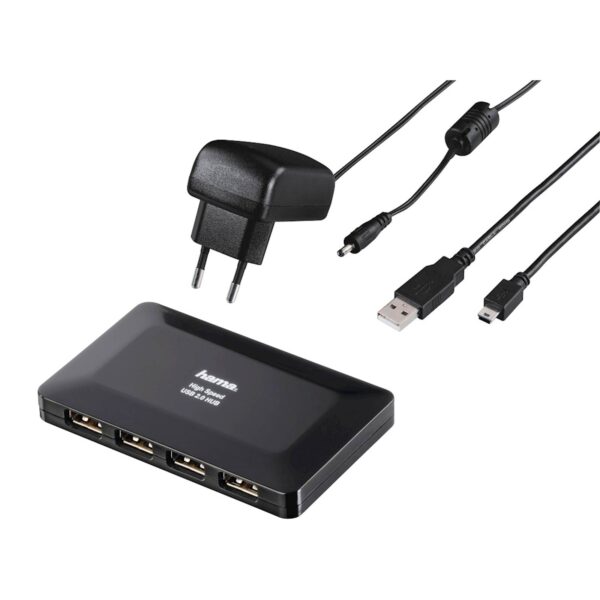 USB HUB HAMA 2.0 1:4 sa napajanjem USB HUB HAMA 2.0 1:4 sa napajanjem