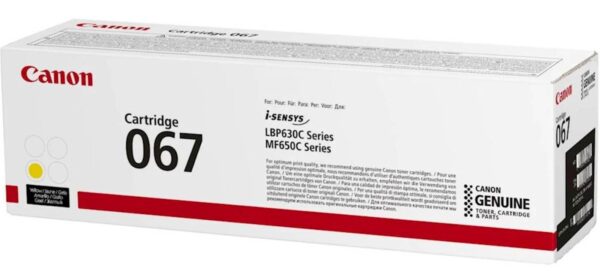 Toner CANON CRG067 Y za MF650C i LBP630C 1250 str Toner CANON CRG067 Y za MF650C i LBP630C 1250 str