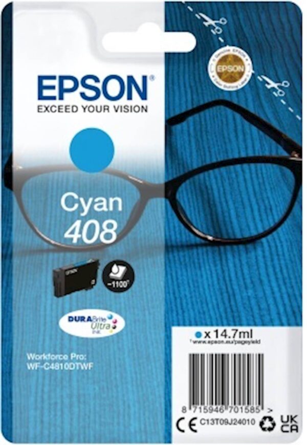 Tinta Epson DURABrite Ultra Spectacles 408/408L cy Tinta Epson DURABrite Ultra Spectacles 408/408L cy