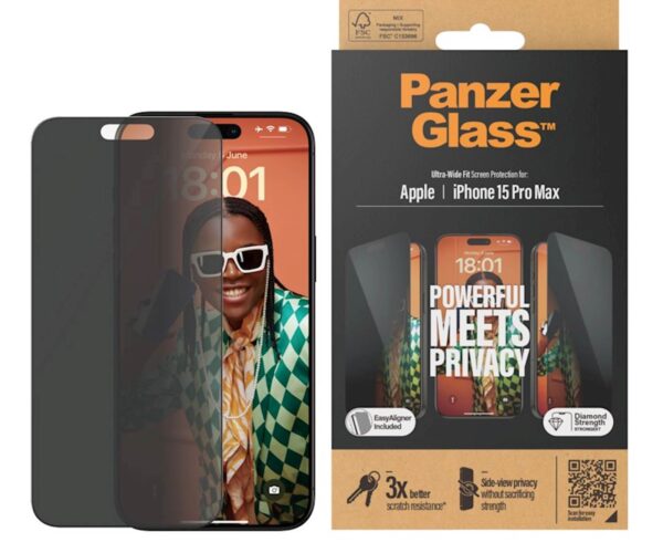 Zaštitno staklo PG iPhone 15 Pro Max Privacy Zaštitno staklo PG iPhone 15 Pro Max Privacy