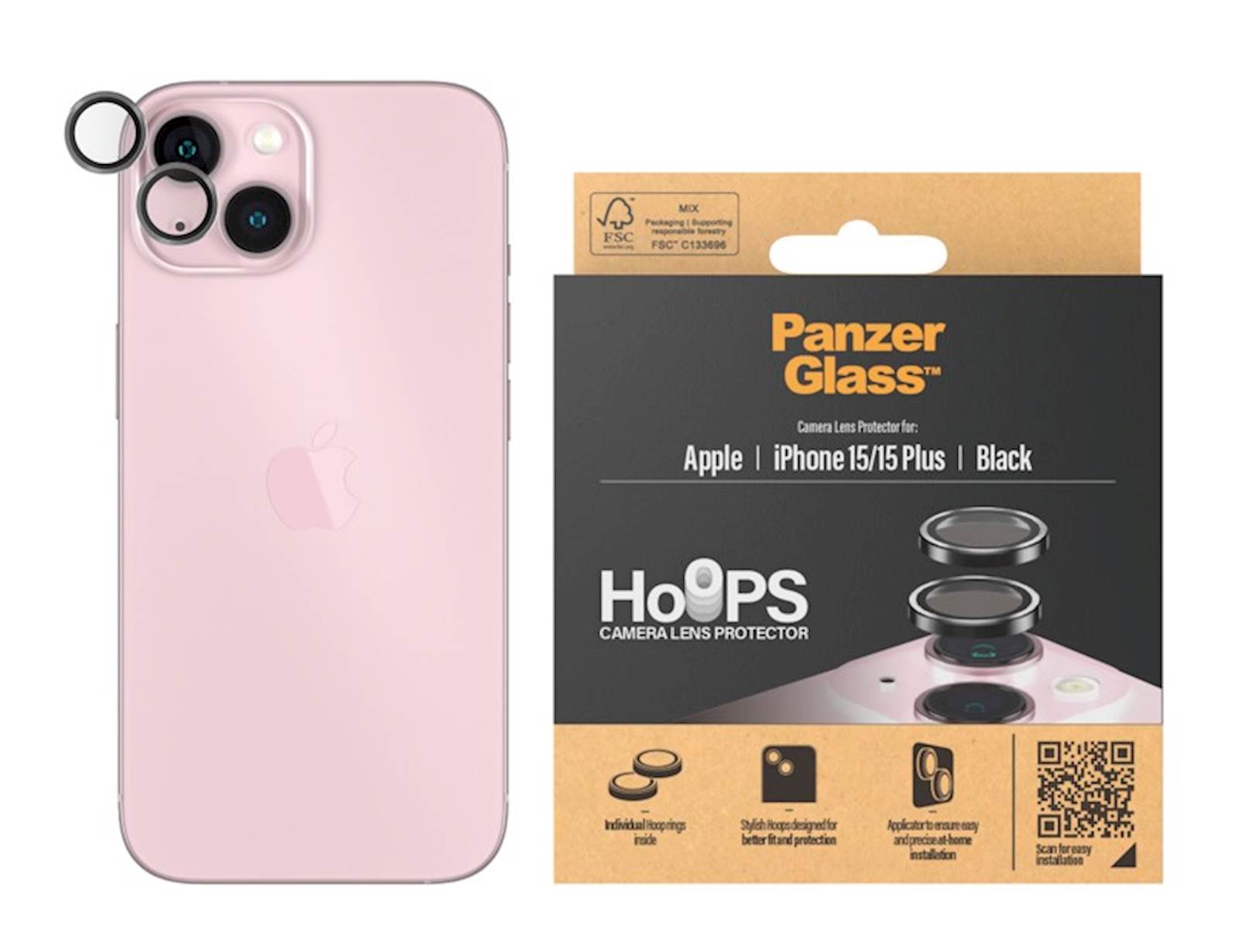 Zaštitni prsten za kameru PG iPhone 15/15 Plus