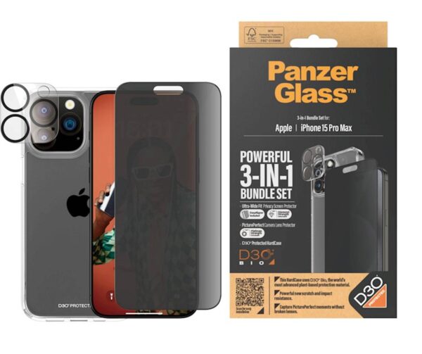 Bundle PanzerGlass iPhone 15 Pro Max Privacy Bundle PanzerGlass iPhone 15 Pro Max Privacy