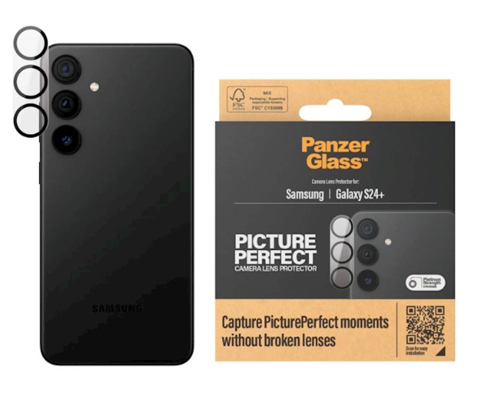 Zaštitni okvir za kameru PG Galaxy S24+Black