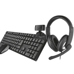 Trust 4in1 Home Office set Tastatura+wireless miš+hd cam +over-ear slušalice - Slika 1