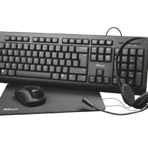 Trust Primo 4in1 Office set tastatura+wireless miš+podloga za miiš+slušalice - Slika 1