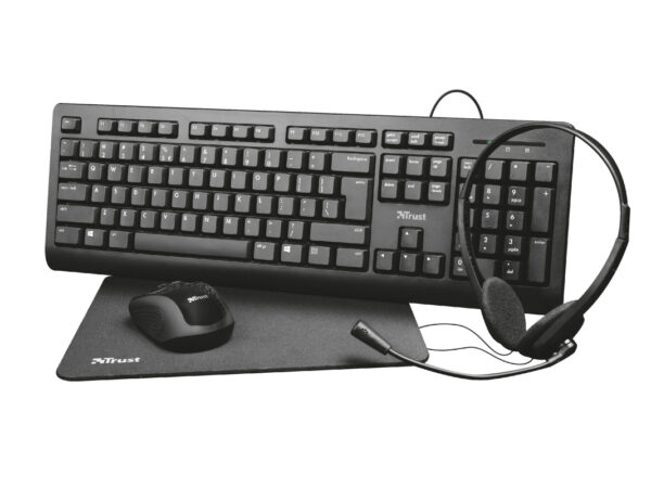 Trust Primo 4in1 Office set tastatura+wireless miš+podloga za miiš+slušalice