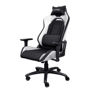 Trust GXT 714W gaming stolica RUYA, crno-bijela, udobna,podesiva, ergonomska, eko materijal - Slika 1