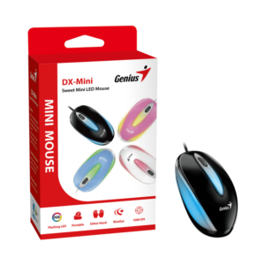 Genius miš DX-Mini USB LED black, 1000 DPI, 1.5m, 3 tipke, optički - Slika 1