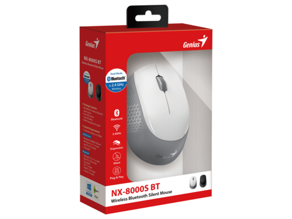 Genius bluetooth wls miš bijel NX-8000S BT white