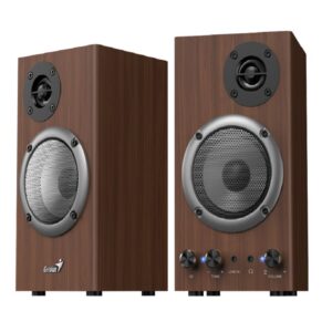 Genius zvučnici HF500B, wood16w, 75dB, 3.5mm, 100V-240Vbass control, tone control - Slika 1