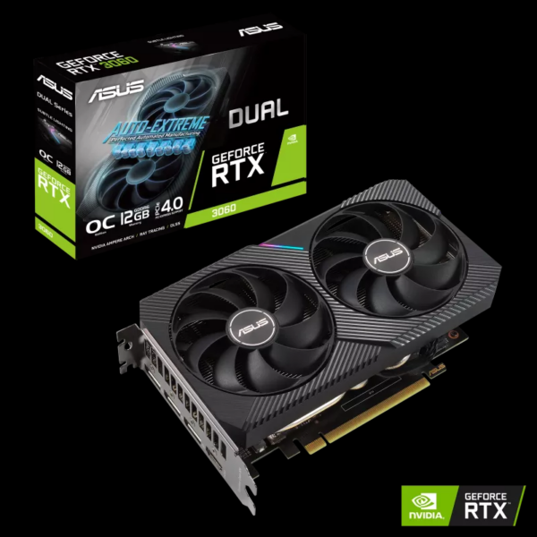 ASUS VGA DUAL-RTX3060-O12G-V2NVIDIA GeForce RTX 306012GB GDDR6 192bit;HDMI