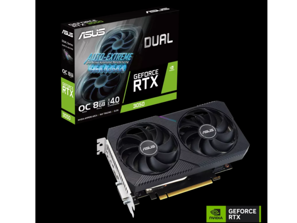 ASUS VGA DUAL-RTX3050-O8G-V2NVIDIA GeForce RTX 30508GB GDDR6 128bit;DVI