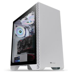 Thermaltake S300 TG Snow Mid tower case, bijela boja, 1x Standard fan 120mm - Slika 1