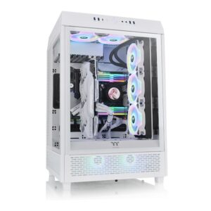 Thermaltake The Tower 500 SnowMid tower case, TG, bijela, 2x Standard 120mm fan - Slika 1