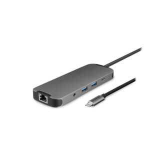 Chieftec Docking 9-in-1USB-C, 80W, Gigabit LanHDMI 2.0, 2xUSB 3.2, Card Reader - Slika 1