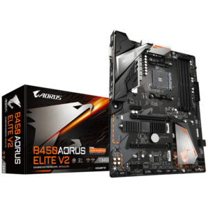 Gigabyte MB B450 AORUS ELITEV2 1.2, AMD B450; AM4;4xDDR4; DVI, HDMI; RAID; ATX - Slika 1