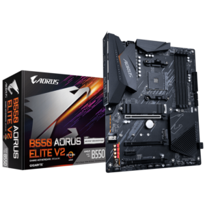 Gigabyte MB B550 AORUS ELITEAM4; 4xDDR4; 2xM.2; 4xSATA;DP,HDMI; 7xUSB; ATX; - Slika 1