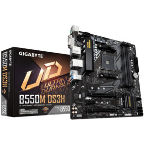 Gigabyte MB [B550M DS3H 1.4]AM4; 4xDDR4; 4733MHz/128GB2xM.2; 4xSATA; 8xUSB; HDMI,DVI - Slika 1