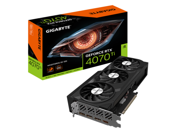GIGABYTE GV-N407TWF3OC-12GDnVidia GeForce RTX 4070 Ti12GB GDDR6X 192bit;HDMI