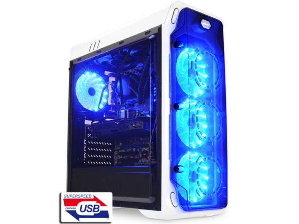 LC-Power Case LC-988W-ONBlue Typhoon
