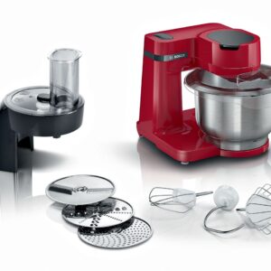 BOSCH kuhinjski aparat MUM Serie 2| CRVENA, 900W, 3.8L, 7 Brzina, Inox posuda, SL - Slika 1