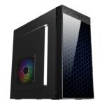 Spire case TRICER 1415 420WMicro ATX, 12cmtempered front glass, USB 2.0, USB 3.0