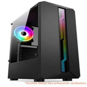 UBIT Gaming Case UB-GB02 600wBlack, 3x SSD, 1x HDD, NO ODD,1x USB 3.0, 2x USB 2.0 + HD AUDIO - Slika 1