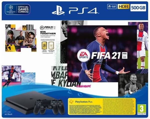 PlayStation 4 500GB+FIFA 21+FUT VCH + PS Plus 14dana + Dualshock