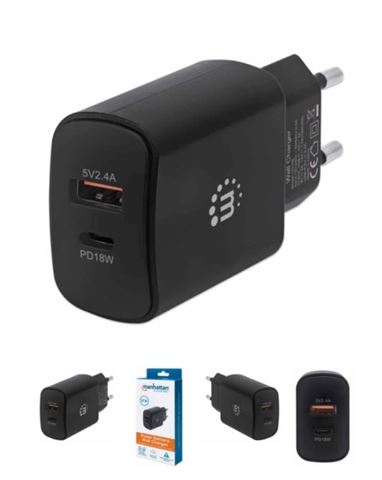 MH zidni punjač 27 W; USB-A i USB-C port (do 18W)