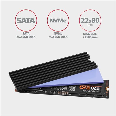 Axagon CLR-M2L3 pasivni hladnjak za M.2 SSD 80mm Axagon CLR-M2L3 pasivni hladnjak za M.2 SSD 80mm