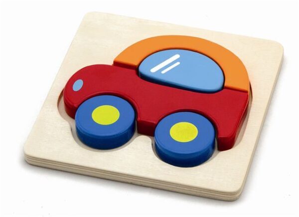 Drvene puzzle 5 dijelova - autić Drvene puzzle 5 dijelova - autić
