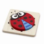 Drvene puzzle 4 dijela - bubamara