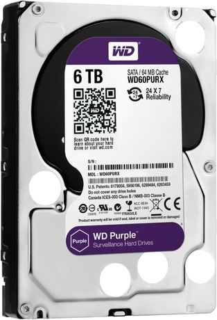 Hard Disk Western Digital Purple™ Surveillance 6TB 3 Hard Disk Western Digital Purple™ Surveillance 6TB 3