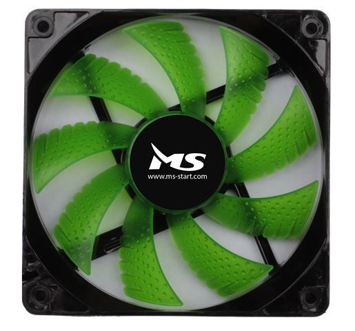 MS PC COOL 12cm zeleni LED ventilator za kućište MS PC COOL 12cm zeleni LED ventilator za kućište