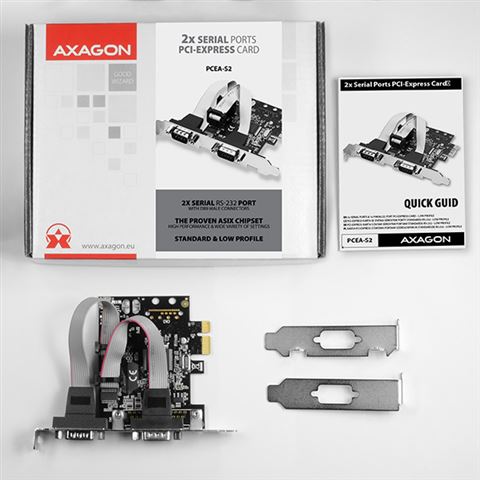 AXAGON PCEA-S2 PCI-Express Adapter 2x Serial Port+LP limić AXAGON PCEA-S2 PCI-Express Adapter 2x Serial Port+LP limić