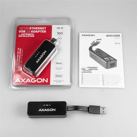 AXAGON ADE-XR USB2.0 - Fast Ethernet 10/100 Adapter AXAGON ADE-XR USB2.0 - Fast Ethernet 10/100 Adapter
