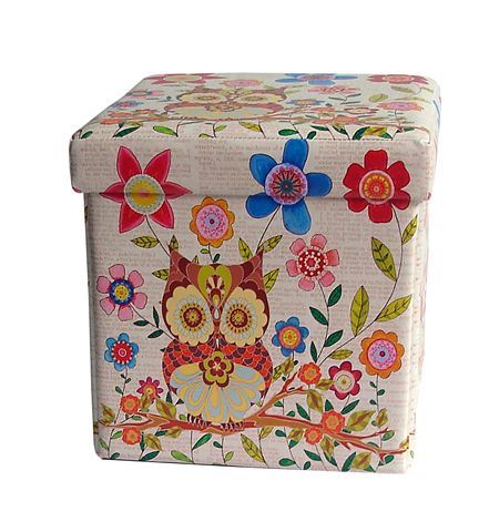 TABURE KUTIJA 36*36*36 SOVA I CVJETIĆ TABURE KUTIJA 36*36*36 SOVA I CVJETIĆ