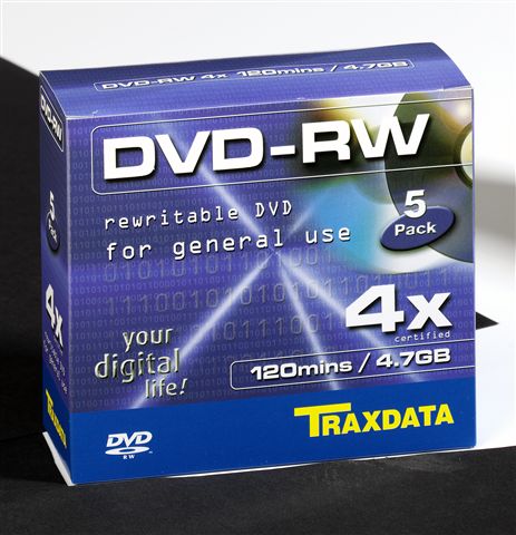 TRAXDATA OPTIČKI MEDIJ DVD-RW 4X BOX 5